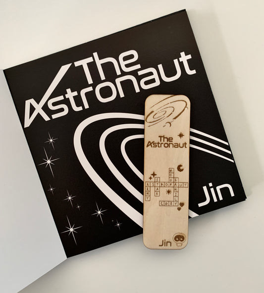 Engraved wooden bookmark - Jin The Astronaut inspired