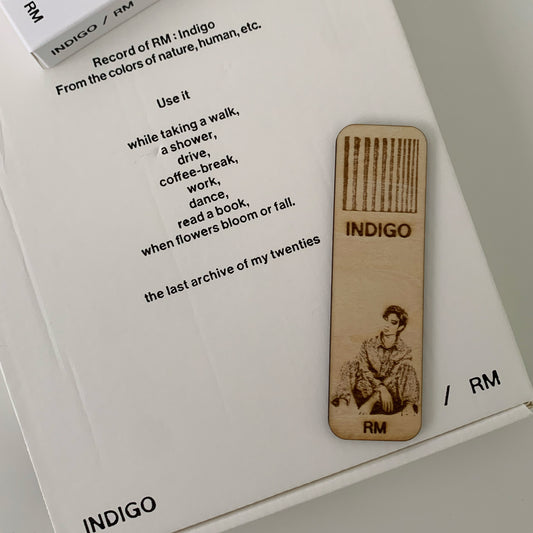 Engraved wooden bookmark - RM Indigo inspired