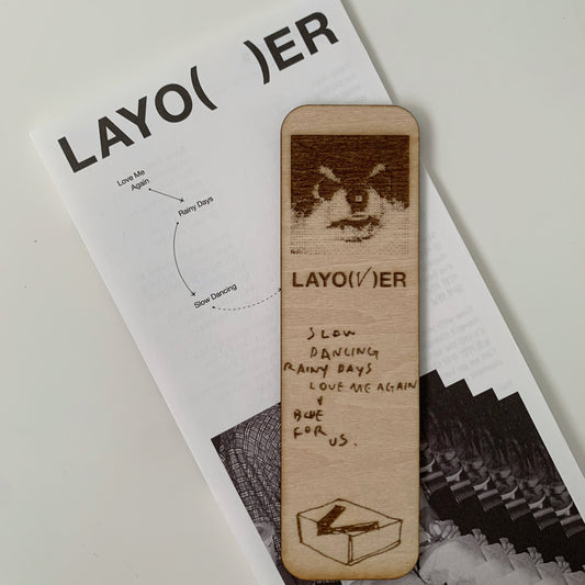Engraved wooden bookmark - V Layover inspired