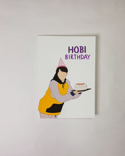 "Hobi Birthday" BTS J Hope inspired birthday greeting card - Inkflowerr
