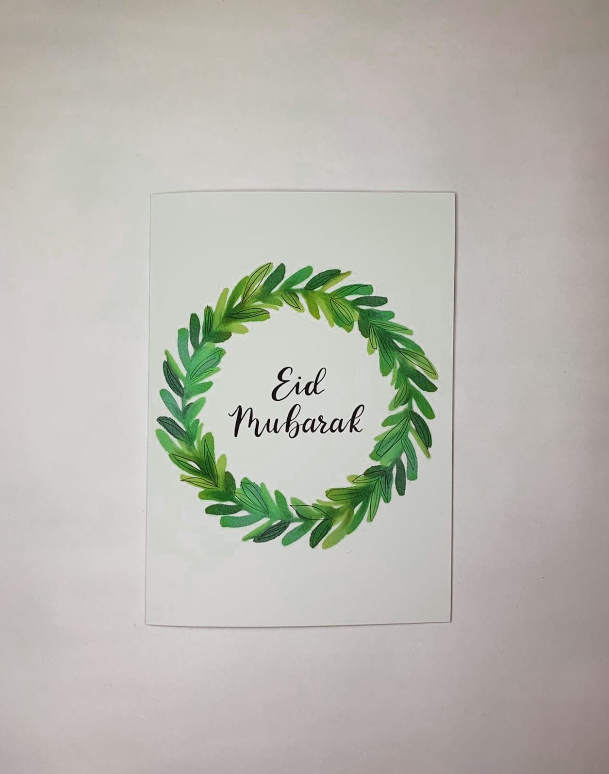 "Eid Mubarak" Wreath greeting card