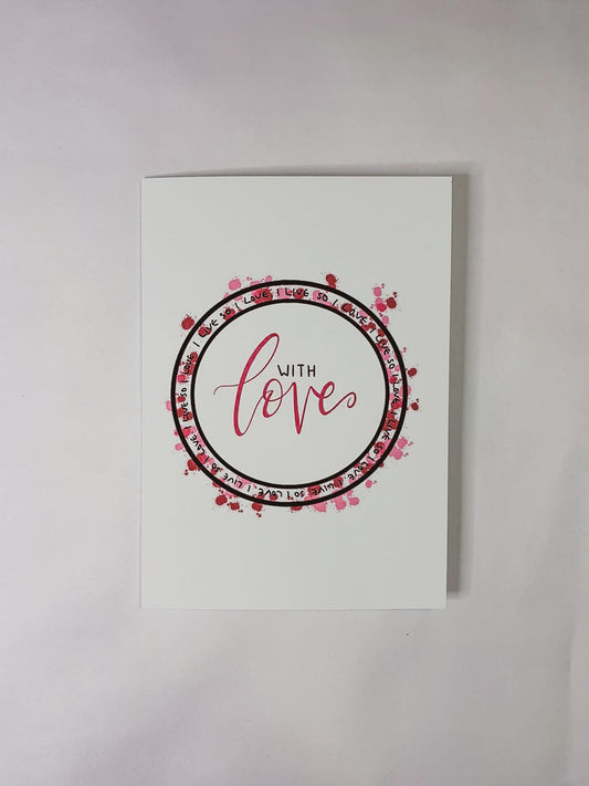 "With Love" RM/Namjoon inspired greeting card - Inkflowerr