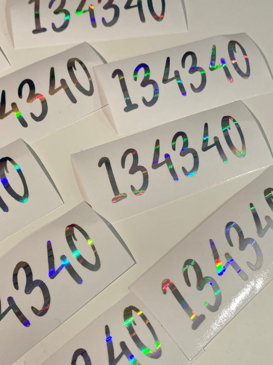 134340 BTS silver chrome rainbow effect vinyl decal sticker - Inkflowerr