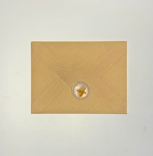 Peach vellum A2 envelope - Inkflowerr