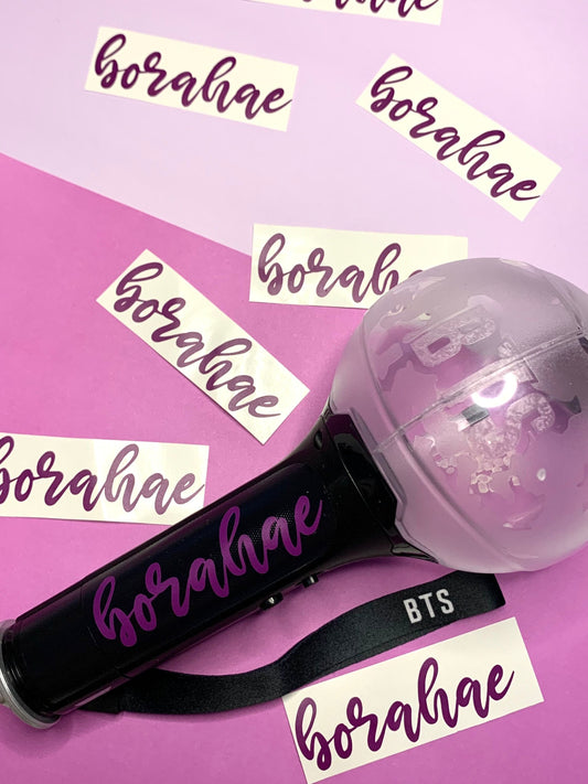 BTS Borahae (I purple you) lightstick/army bomb vinyl decal sticker - Inkflowerr