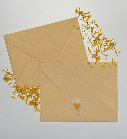 Peach vellum A2 envelope - Inkflowerr