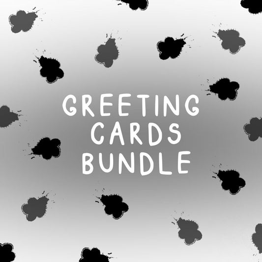 Greeting card bundle of 5 - BTS, birthday and holiday cards