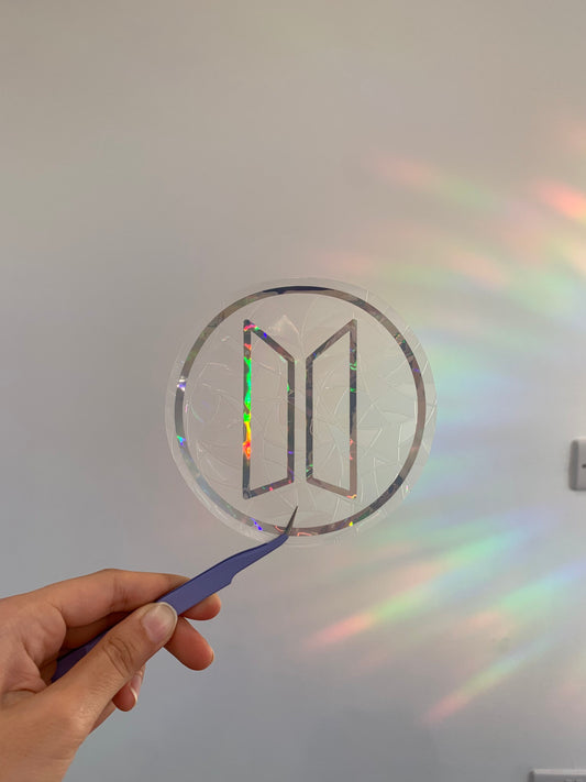 BTS Logo rainbow sun catcher