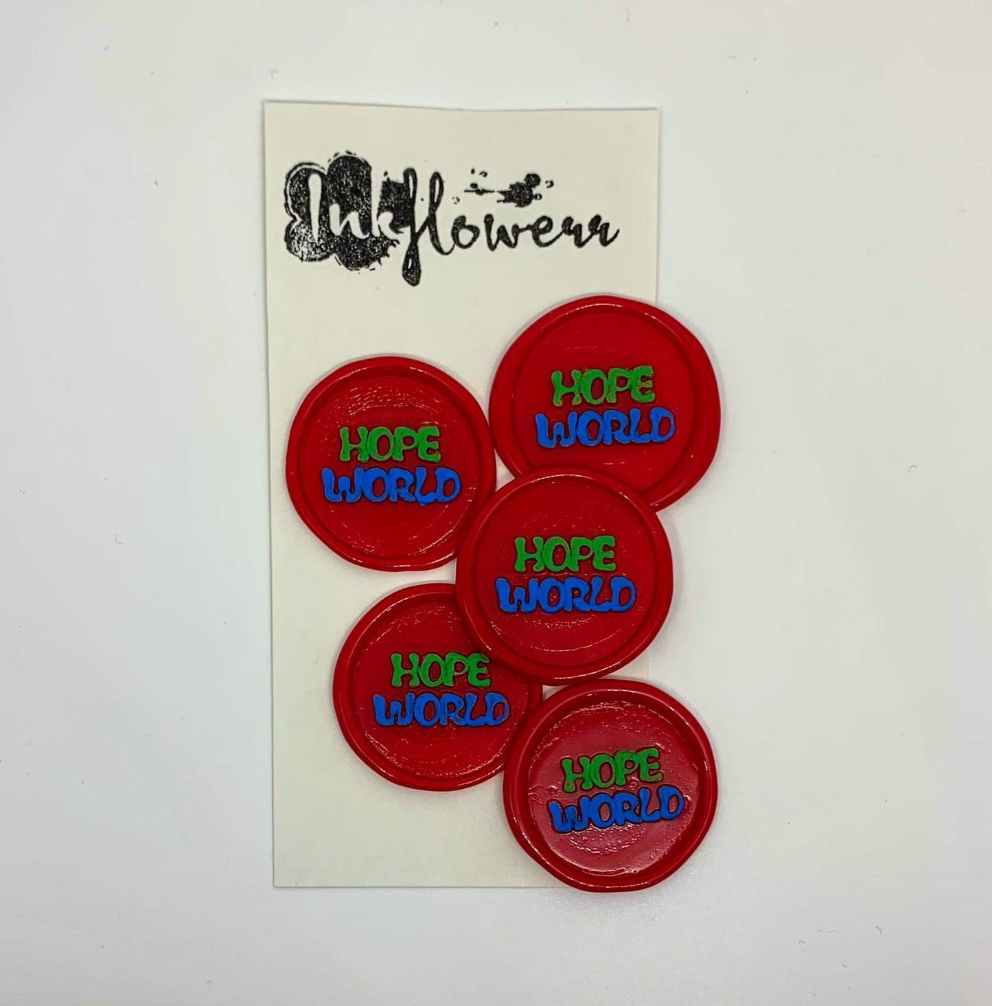 "Hope World" BTS J Hope inspired self adhesive wax seals - Inkflowerr