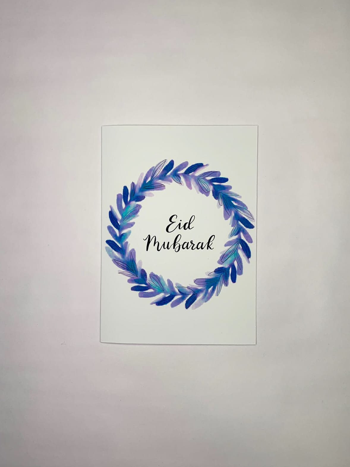 "Eid Mubarak"  Wreath greeting card