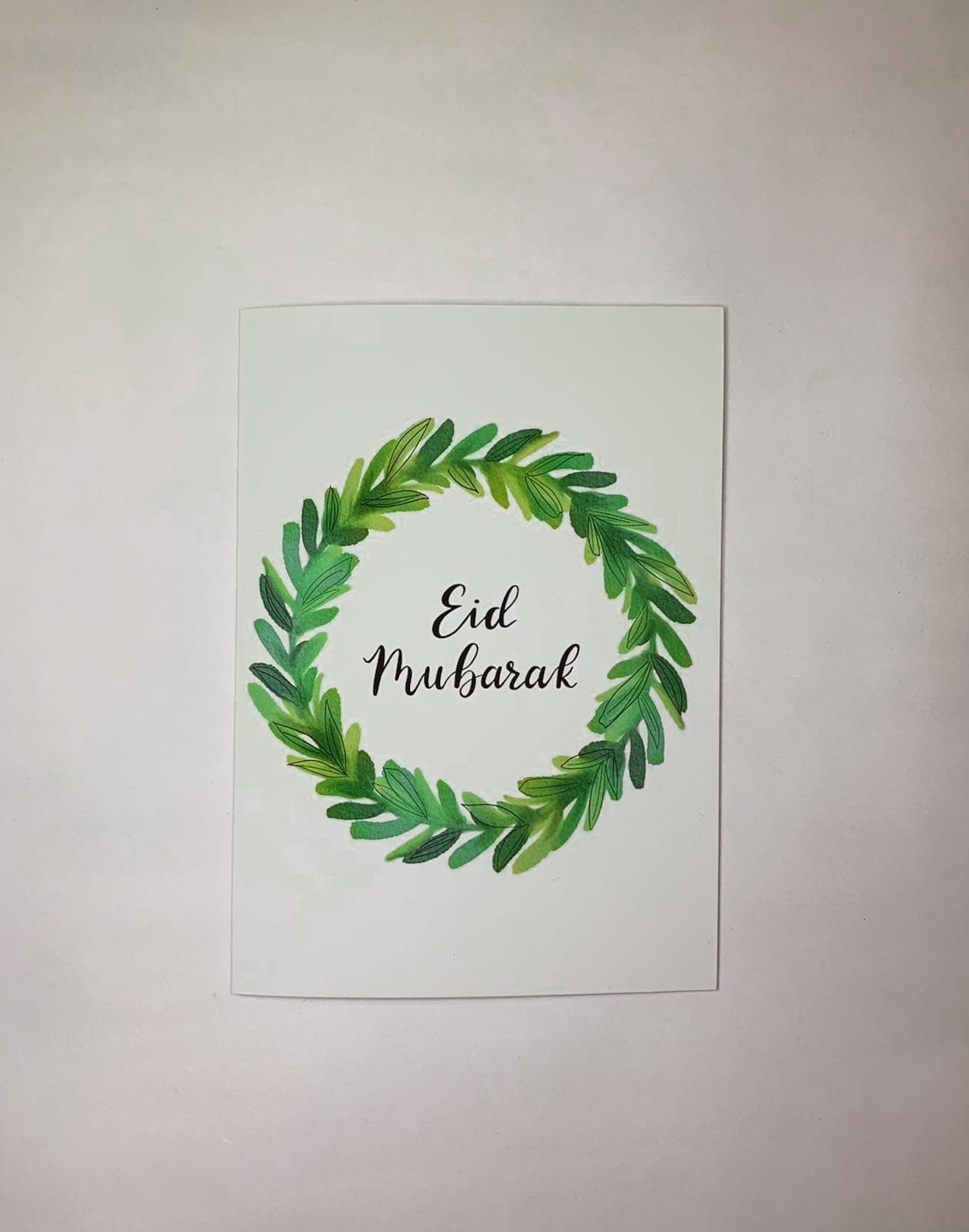 "Eid Mubarak"  Wreath greeting card