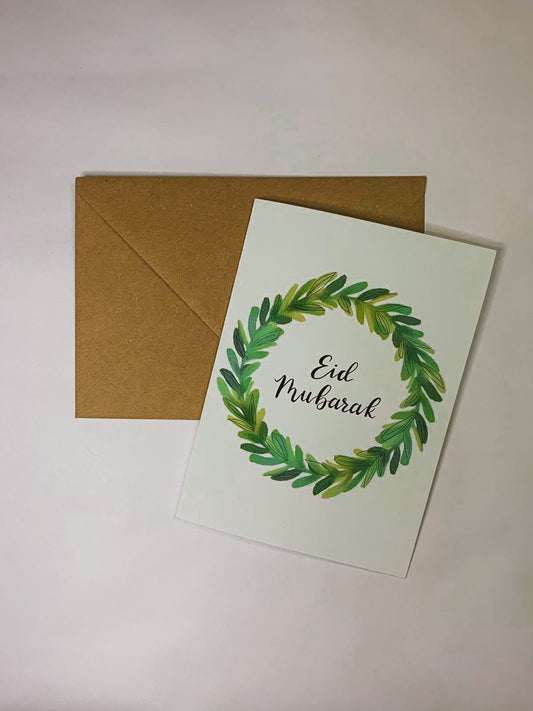 "Eid Mubarak" Wreath greeting card