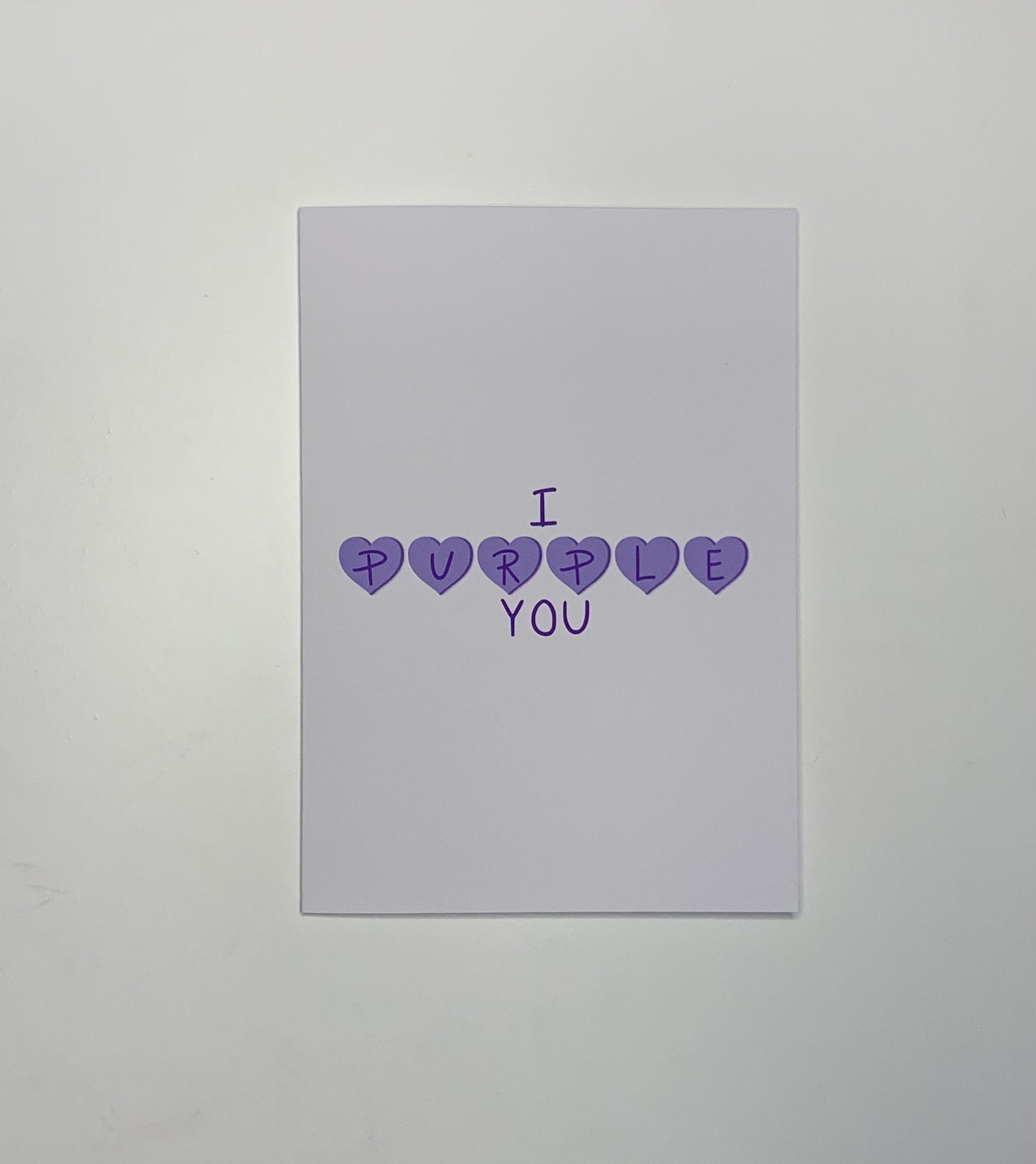 "I Purple You" BTS inspired greeting card - Inkflowerr