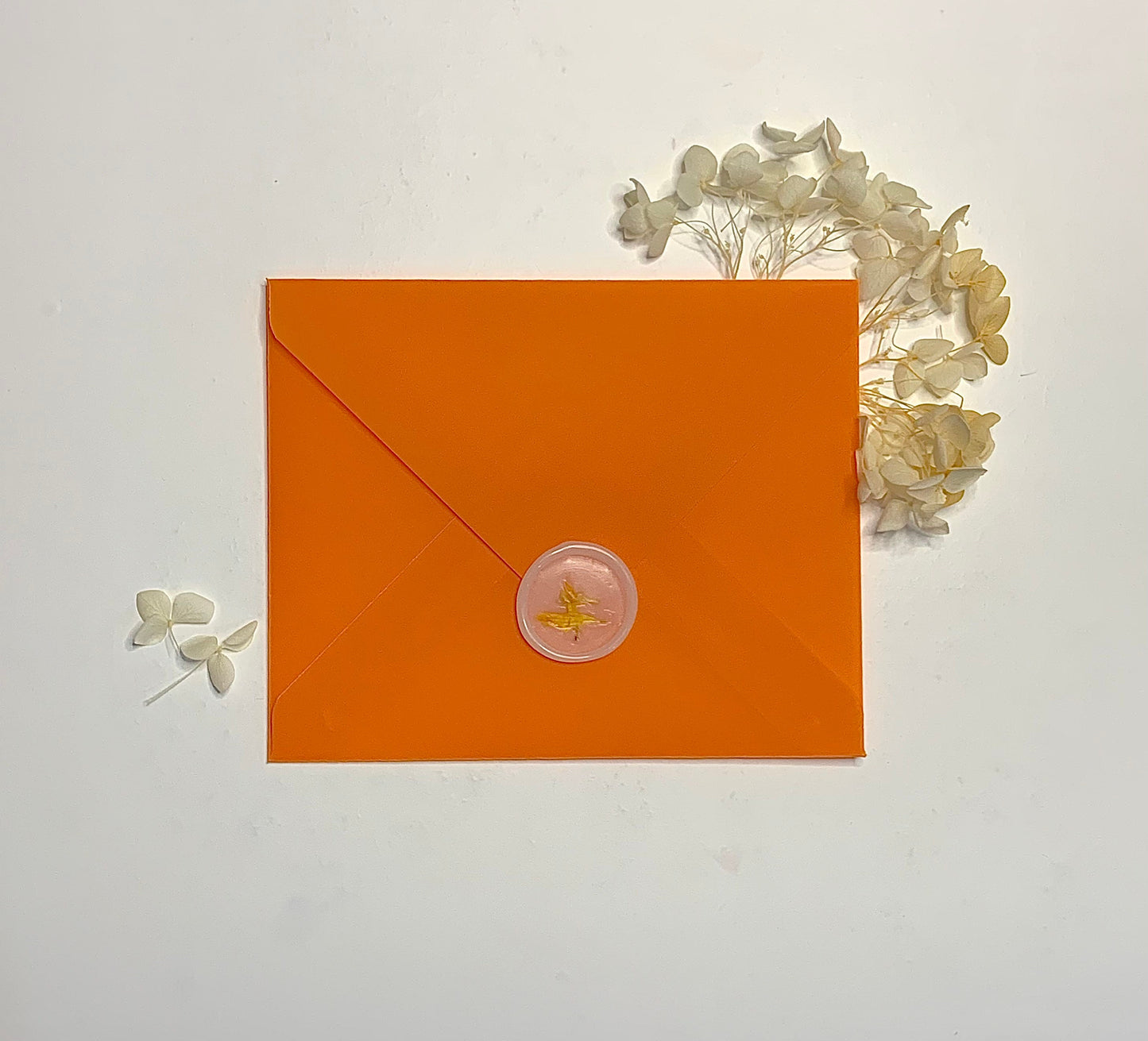 Orange vellum A2 envelope - Inkflowerr