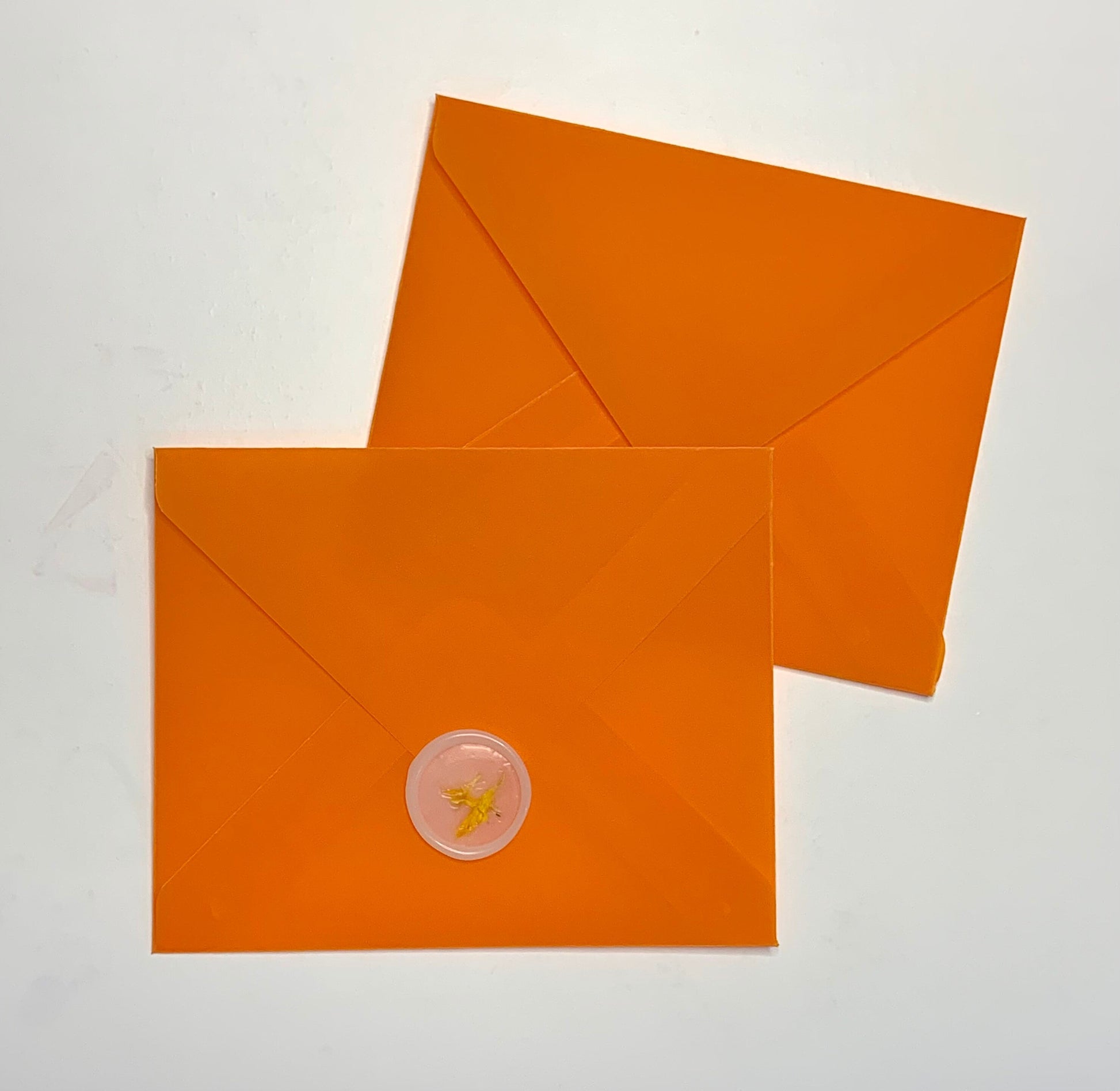 Orange vellum A2 envelope - Inkflowerr