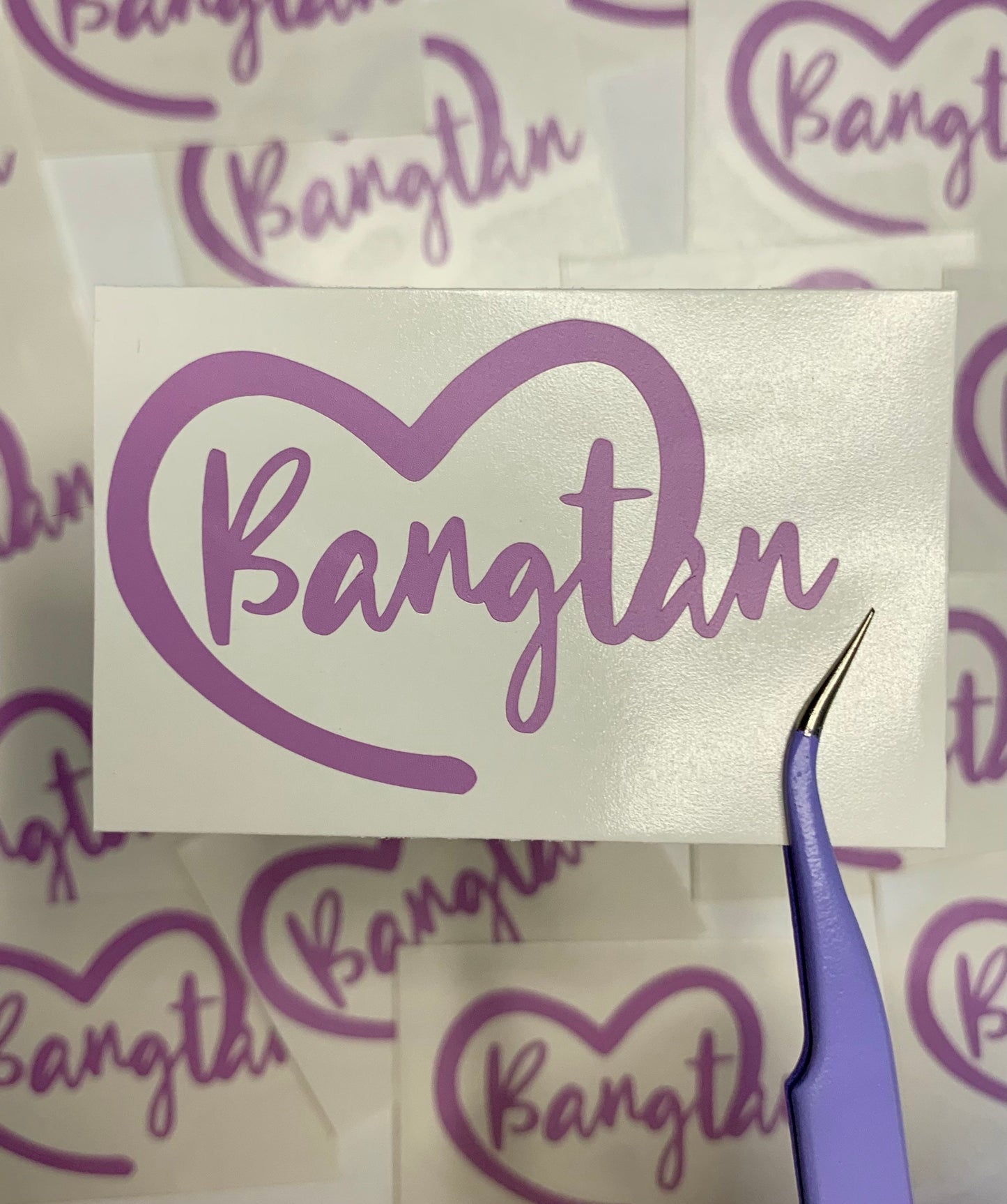 BTS lilac Bangtan heart lightstick/army bomb/laptop vinyl decal sticker - Inkflowerr