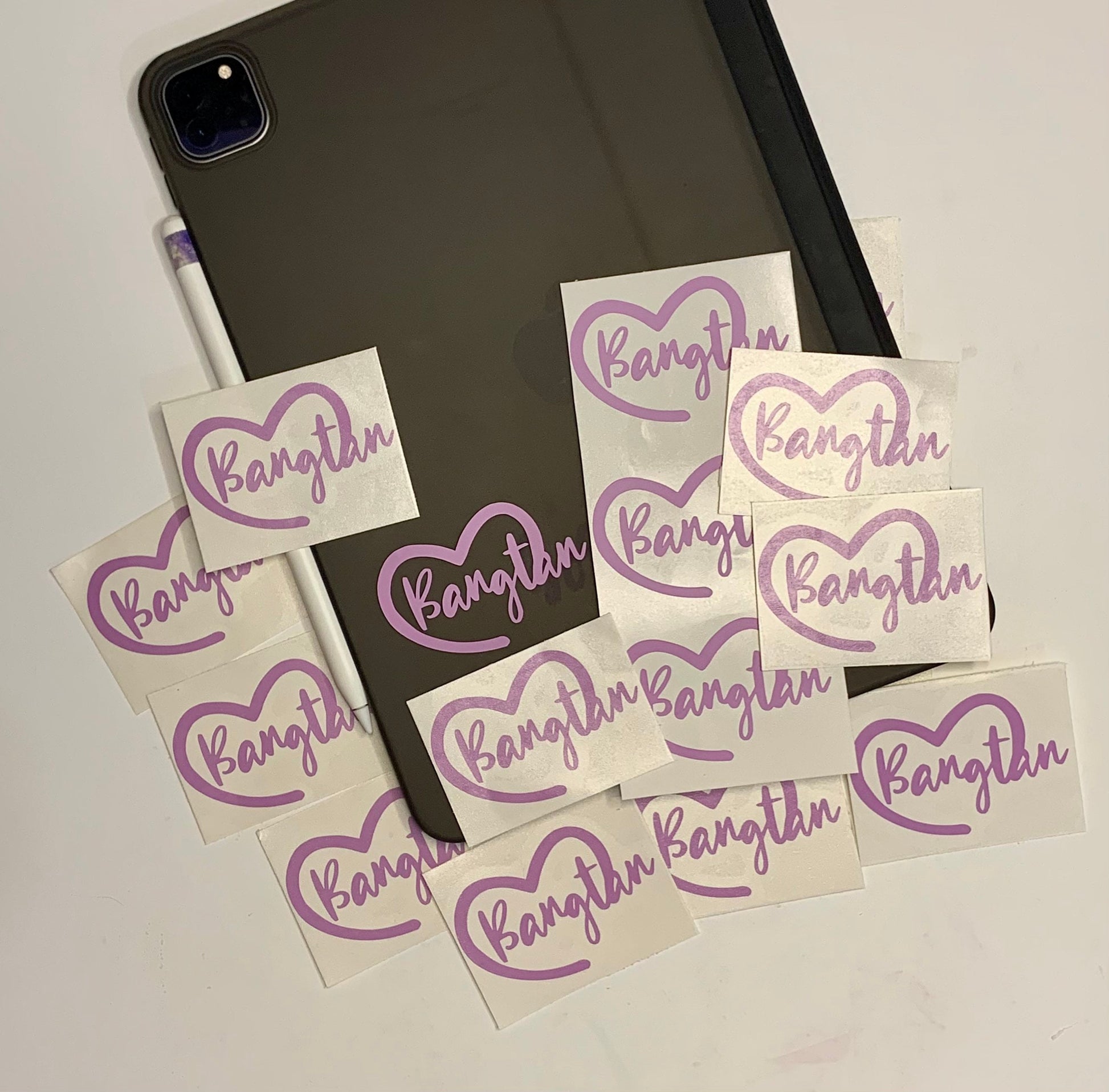 BTS lilac Bangtan heart lightstick/army bomb/laptop vinyl decal sticker - Inkflowerr