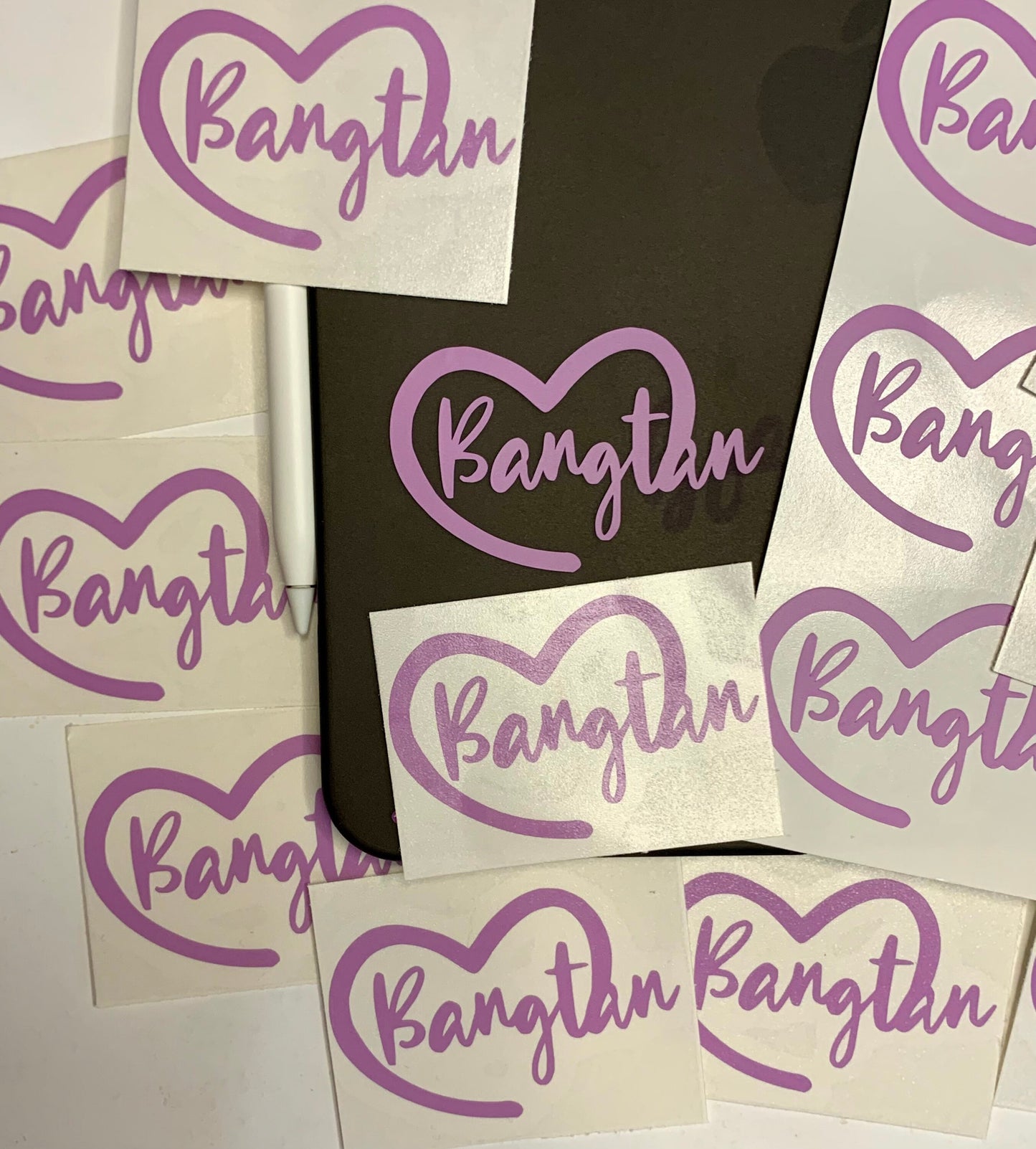 BTS lilac Bangtan heart lightstick/army bomb/laptop vinyl decal sticker - Inkflowerr