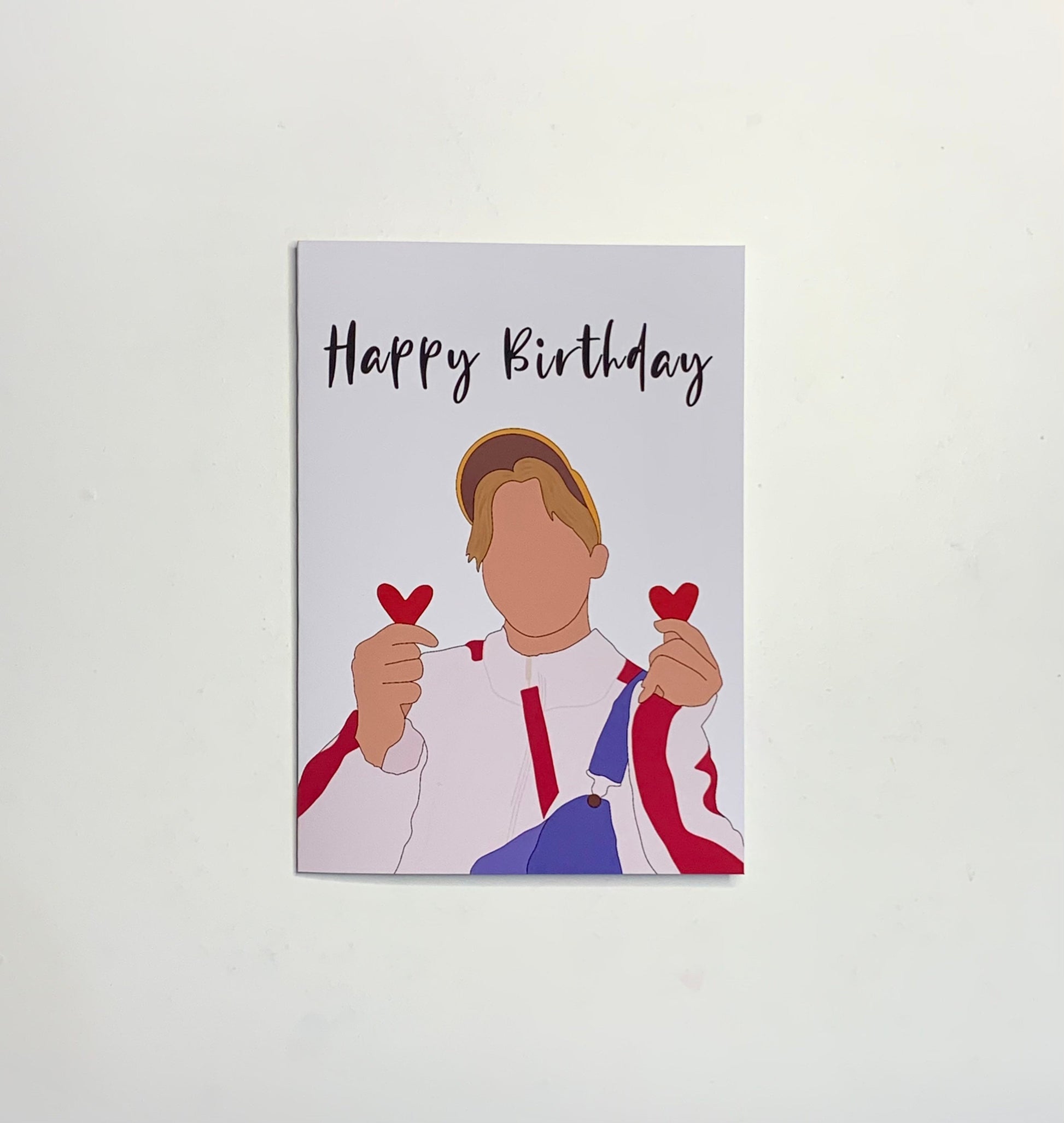 "Happy Birthday" BTS Jimin inspired birthday greeting card - Inkflowerr