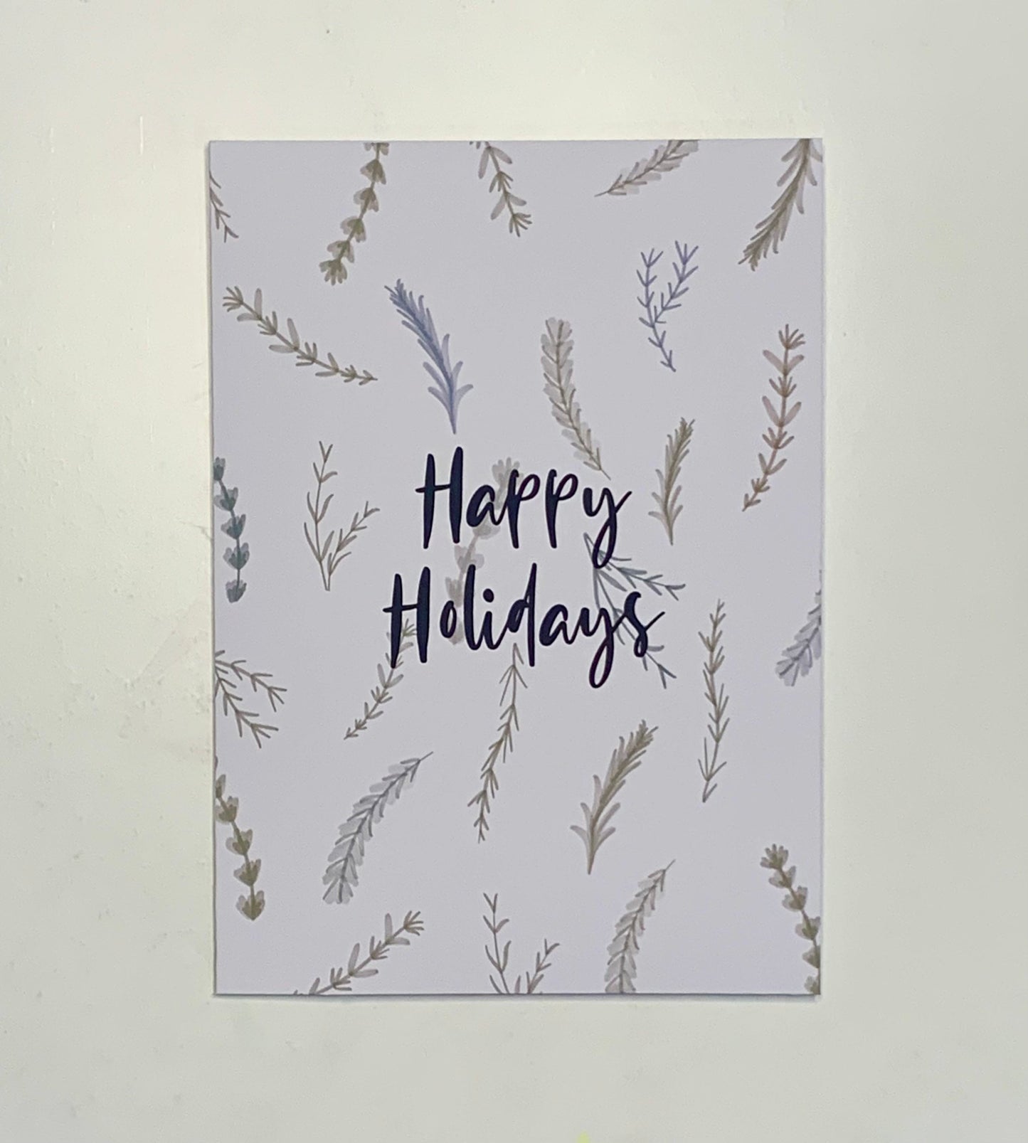 "Happy Holidays" seasonal greeting card