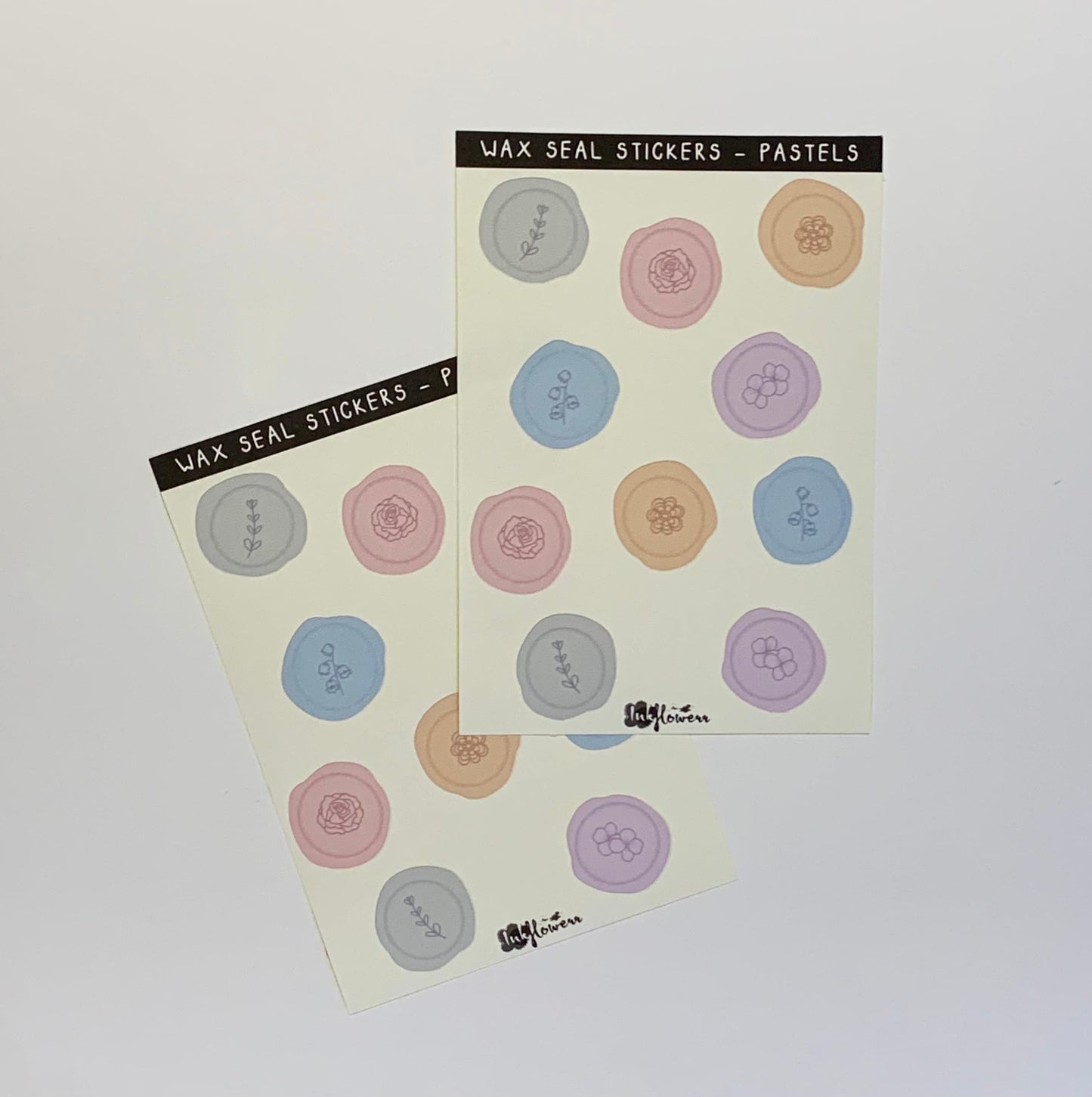 Wax Seals - floral and botanical matte sticker sheet