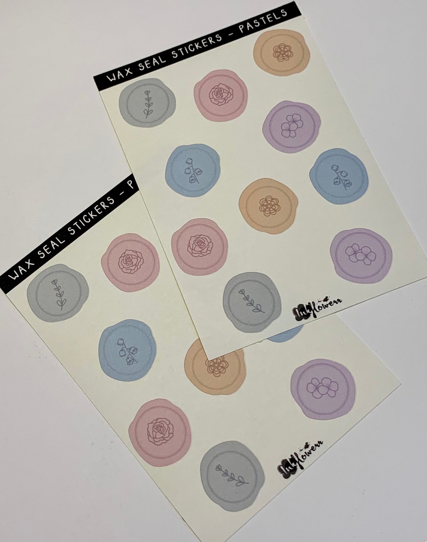 Wax Seals - floral and botanical matte sticker sheet