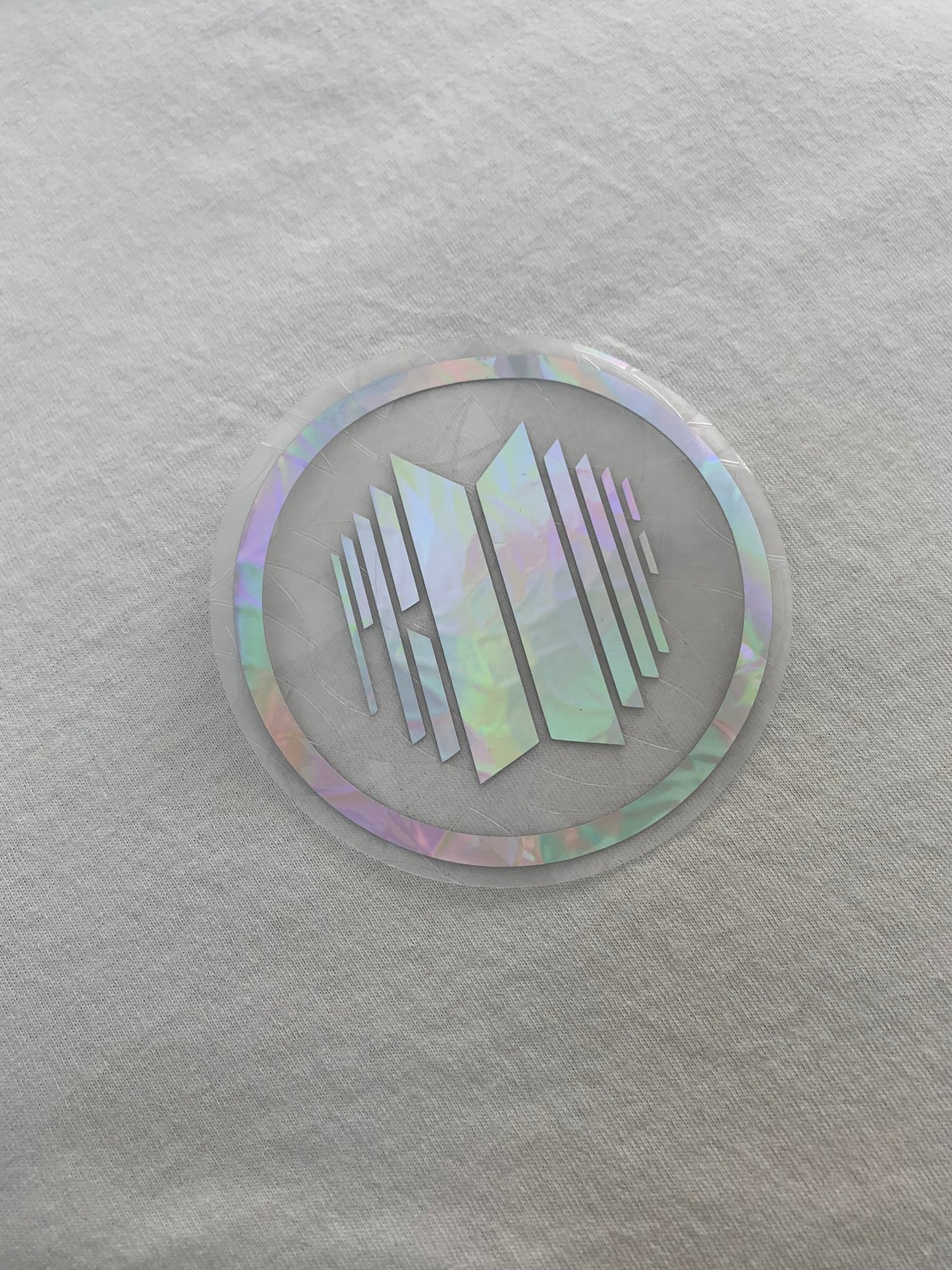 BTS PROOF logo rainbow sun catcher