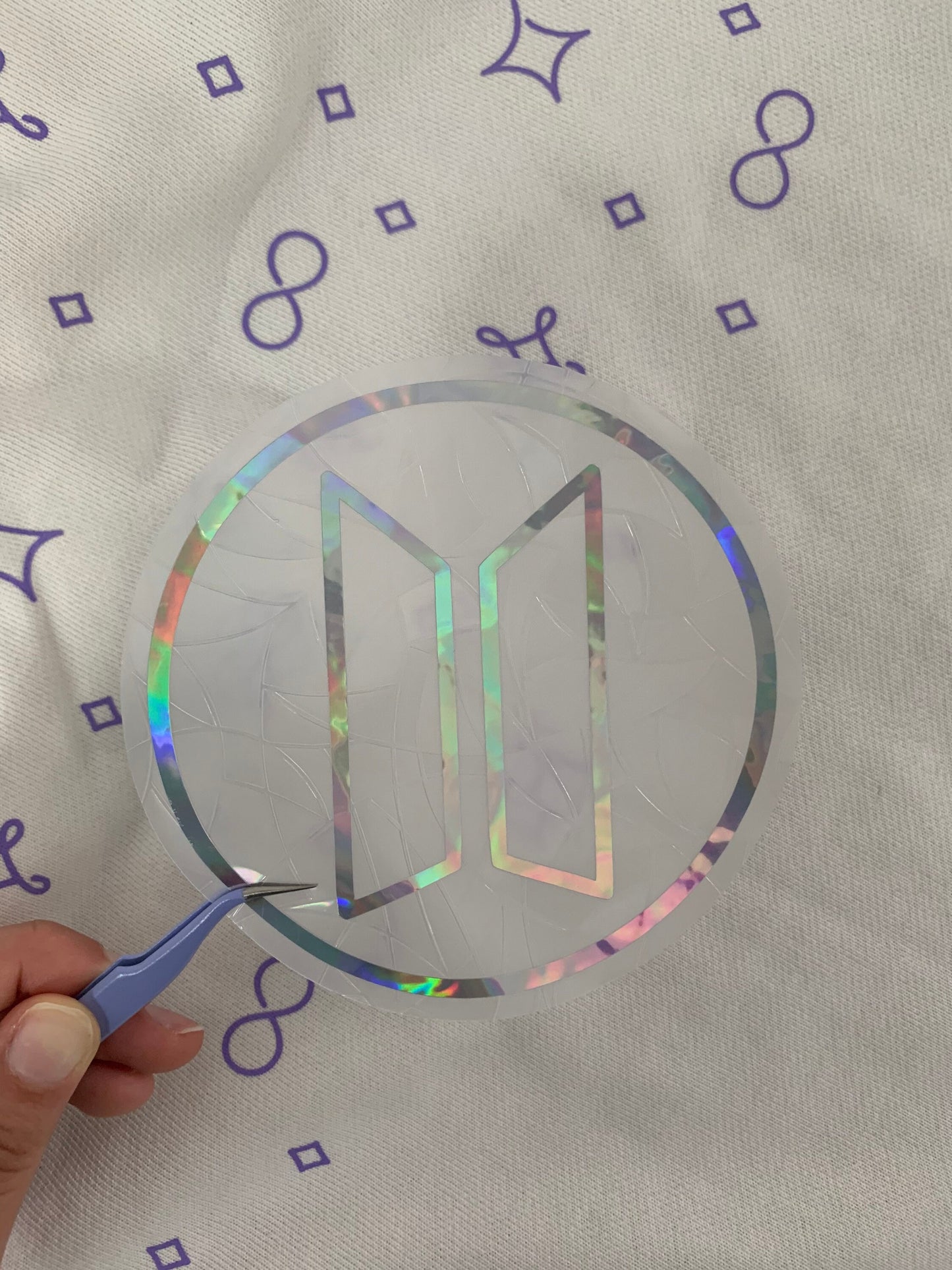 BTS Logo rainbow sun catcher