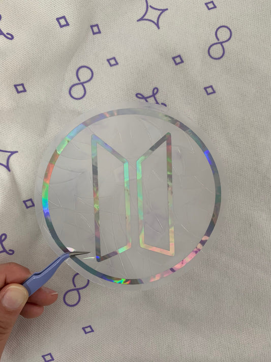 BTS Logo rainbow sun catcher