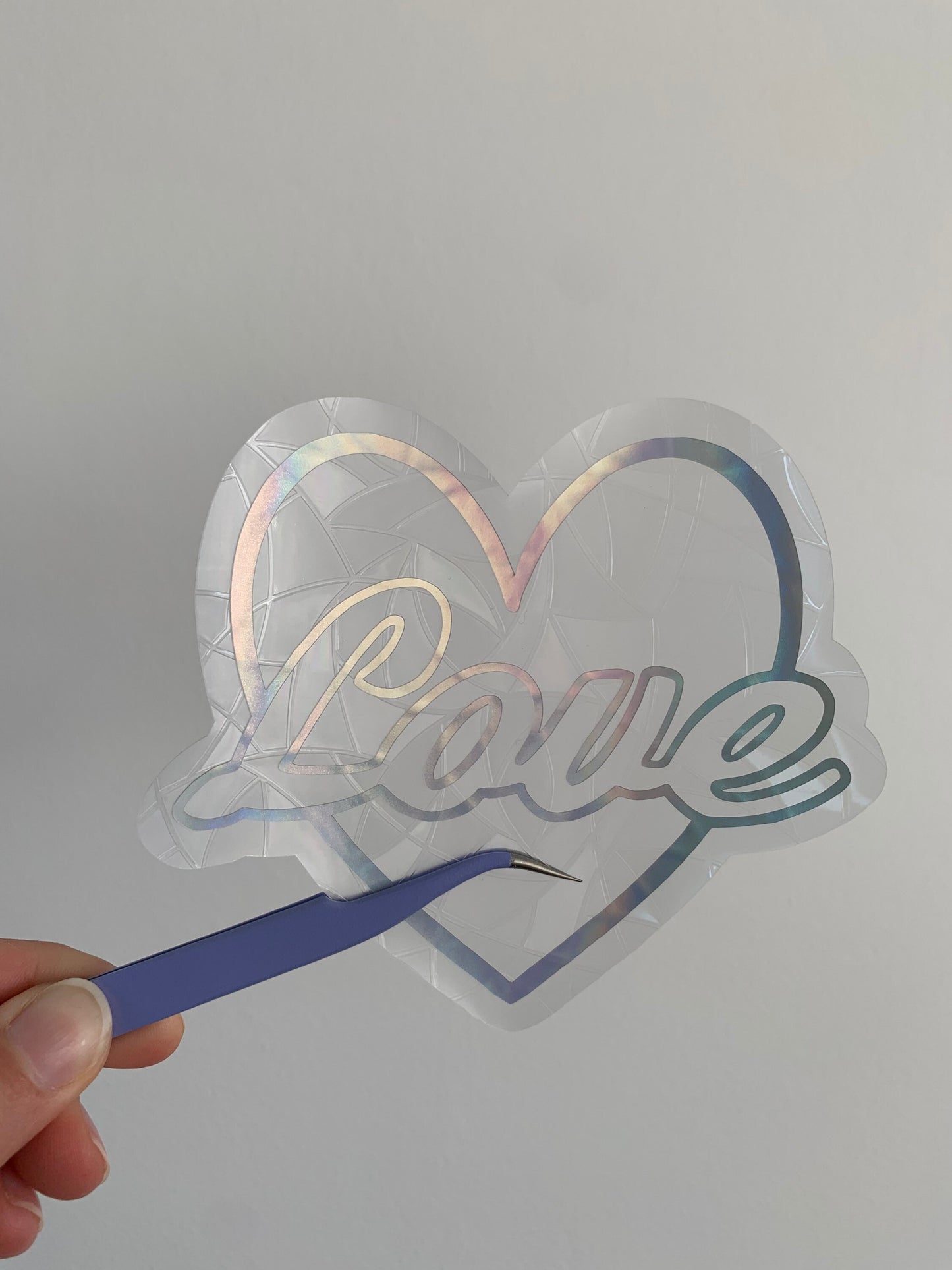 Boy with Luv "love heart" rainbow sun catcher