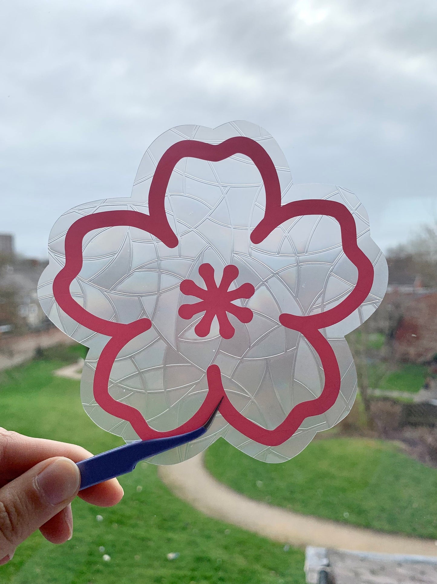 Flower rainbow sun catcher