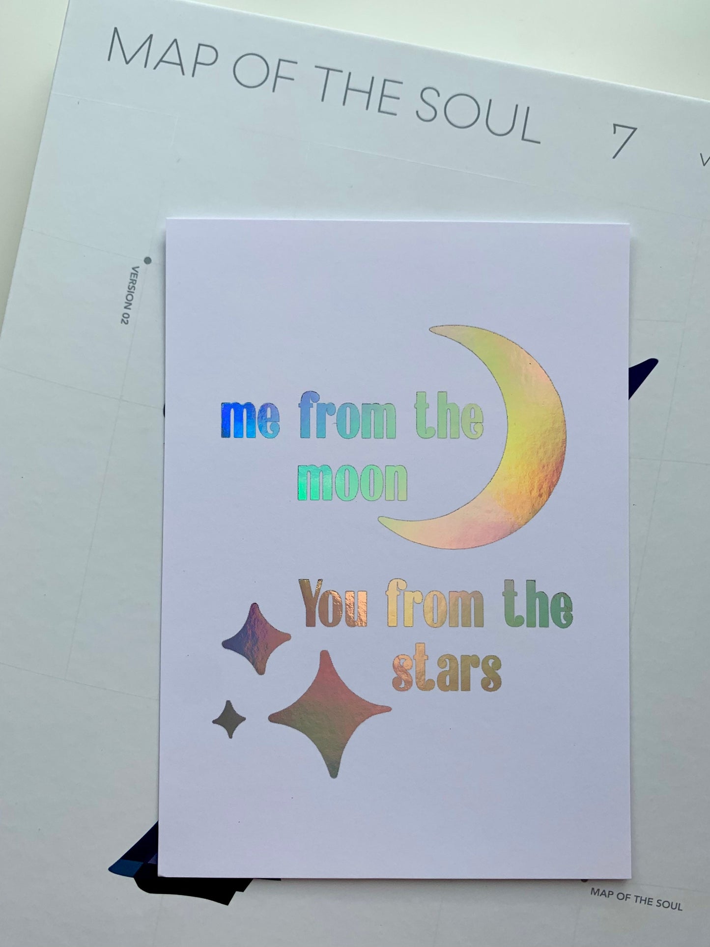 Moon and Stars foil print