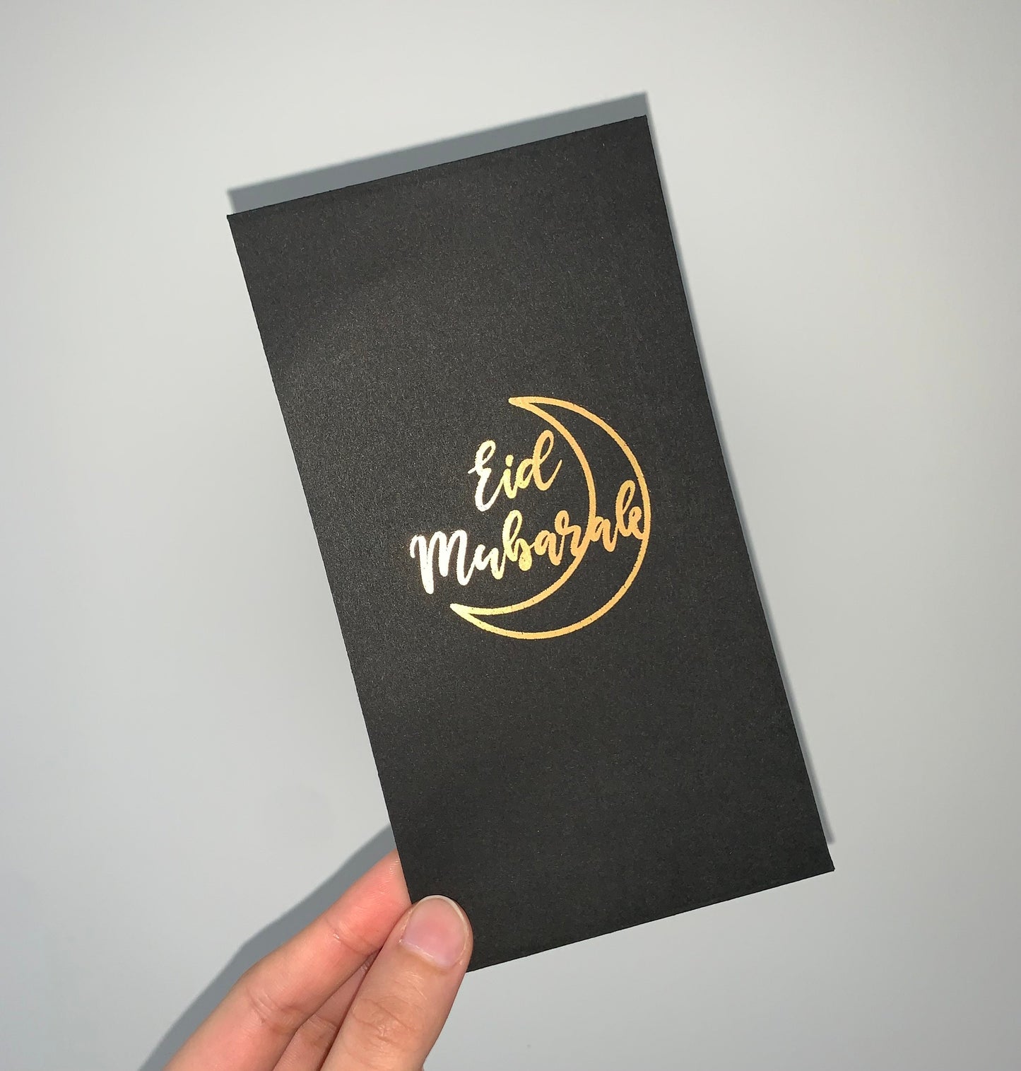 Eid Mubarak money envelopes with gold foil